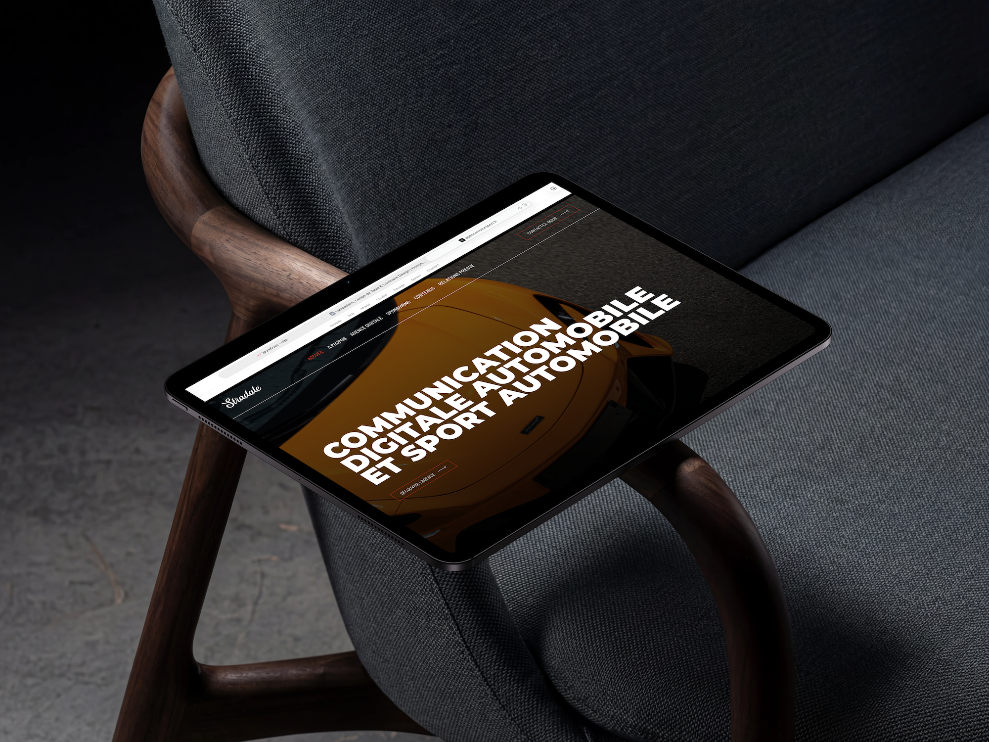 Site WordPress Stradale, agence motorsport, réalisé par Albo